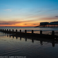 Buy canvas prints of Cromer pier and groyne 908  by PHILIP CHALK