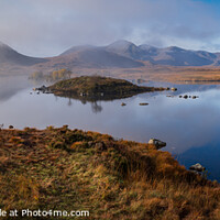Buy canvas prints of Mist rolls off Lochan Na H' Achlaise Scotland 946  by PHILIP CHALK
