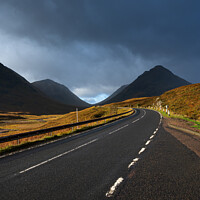 Buy canvas prints of Glencoe and the A82 986 by PHILIP CHALK