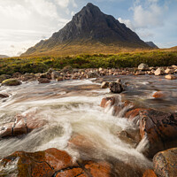 Buy canvas prints of Buachaille etive mor  from the river Coupall 993 by PHILIP CHALK