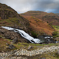 Buy canvas prints of Sour milk gill waterfall Easedale 1008 by PHILIP CHALK