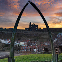 Buy canvas prints of Whitby Whale bones view of the abbey 1043 by PHILIP CHALK