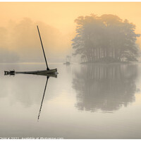 Buy canvas prints of Dead calm on Coniston water mist 02 by PHILIP CHALK