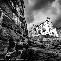 Buy canvas prints of Robin Hoods Bay Black and white 20 by PHILIP CHALK
