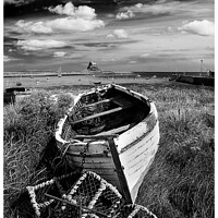 Buy canvas prints of  Old fishing boat on Holy Island Lindisfarne Northumberland 72 by PHILIP CHALK