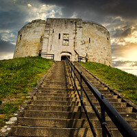 Buy canvas prints of Cliffords tower in York 78 by PHILIP CHALK