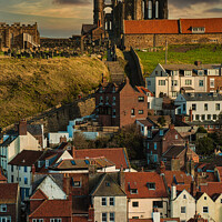 Buy canvas prints of Whitby abbey and the 199 steps 82  by PHILIP CHALK