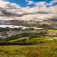 Buy canvas prints of View from Latrigg fell looking towards Keswick and Derwent water 100 by PHILIP CHALK