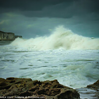 Buy canvas prints of Crashing waves at Thornwick bay 112 by PHILIP CHALK