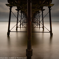 Buy canvas prints of Abstract Saltburn pier 123 east coast of Yorkshire by PHILIP CHALK