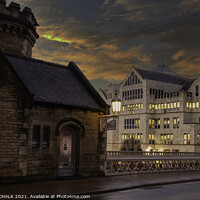 Buy canvas prints of Early sunrise from lendal bridge and the Aviva bui by PHILIP CHALK