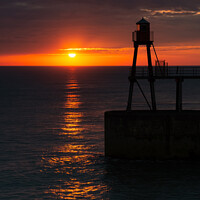Buy canvas prints of Whitby pier summer solstice sunrise 160 by PHILIP CHALK