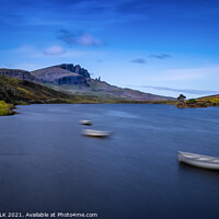 Buy canvas prints of Loch Fada on the Isle of Skye Scotland with blurred boats 173 by PHILIP CHALK