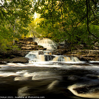 Buy canvas prints of Hidden waterfalls of the Yorkshire dales near keld 190 by PHILIP CHALK