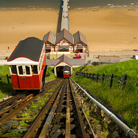 Buy canvas prints of Saltburn pier and cliff tram 197 by PHILIP CHALK