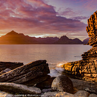 Buy canvas prints of Elgol sunset at the golden hour  on the Isle of Sk by PHILIP CHALK