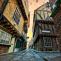 Buy canvas prints of Iconic Shambles street in York 215 by PHILIP CHALK