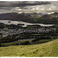 Buy canvas prints of Keswick panorama with Derwent water and Cat bell's 219 by PHILIP CHALK