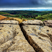 Buy canvas prints of View from the top of Malham cove 229  by PHILIP CHALK
