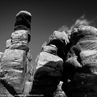 Buy canvas prints of Black and white abstract rock formation 238  by PHILIP CHALK