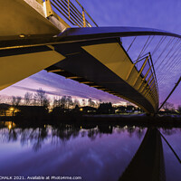 Buy canvas prints of Millennium bridge sunrise in York   by PHILIP CHALK