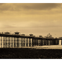 Buy canvas prints of blackpool pier with an antiquated look. 249 by PHILIP CHALK