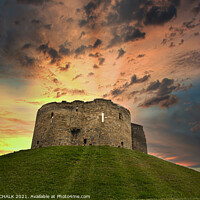 Buy canvas prints of Clifford's tower in York  by PHILIP CHALK