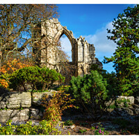 Buy canvas prints of Building arch in York's museum gardens 260 by PHILIP CHALK