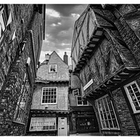 Buy canvas prints of Little shambles in York black and white 261 by PHILIP CHALK