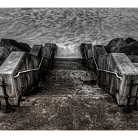 Buy canvas prints of Gritty Scarborough steps 276 by PHILIP CHALK