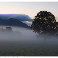 Buy canvas prints of Misty meadow in the lake district (Cumbria) by PHILIP CHALK