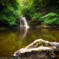 Buy canvas prints of Cauldron foss waterfall , West Burton Yorkshire dales 324  by PHILIP CHALK