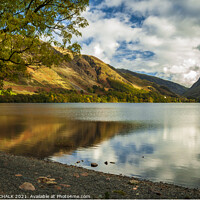 Buy canvas prints of Buttermere in the late summer light with fleetwith pike 335  by PHILIP CHALK