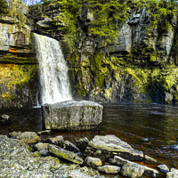 Buy canvas prints of Thornton force waterfall  Ingleton in the Yorkshire dales 344 by PHILIP CHALK