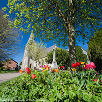 Buy canvas prints of All saints church Huntington York in spring time. 363  by PHILIP CHALK