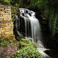Buy canvas prints of Wensley waterfall Yorkshire dales 388 by PHILIP CHALK