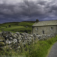 Buy canvas prints of Stone house landscape in the lake district near Co by PHILIP CHALK