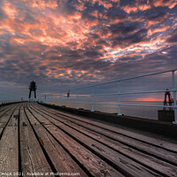 Buy canvas prints of Whitby pier summer solstice sunrise 435  by PHILIP CHALK