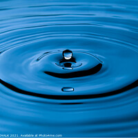 Buy canvas prints of Blue water droplet 456  by PHILIP CHALK