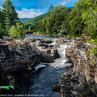 Buy canvas prints of Invermoriston waterfall Inverness Scotland 459  by PHILIP CHALK