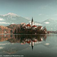 Buy canvas prints of Bled in autumn  by Ursa Bavcar