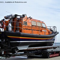 Buy canvas prints of RNLI Lifeboat getting ready to launch by Mark Chesters