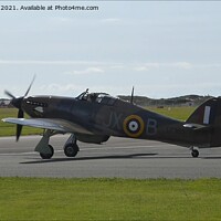 Buy canvas prints of Hawker Hurricane ready to take off. by Mark Chesters