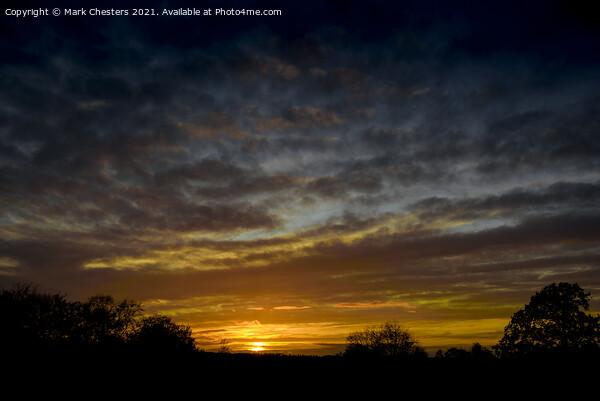 Majestic Sunset in Staffordshire Picture Board by Mark Chesters