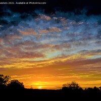 Buy canvas prints of Radiant Sunset over Staffordshire by Mark Chesters