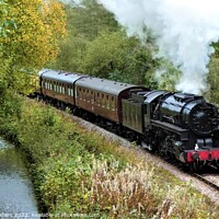 Buy canvas prints of Majestic Autumn Steam Train by Mark Chesters