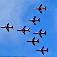 Buy canvas prints of A Spectacular Display Red Arrows at Southport Air  by Mark Chesters