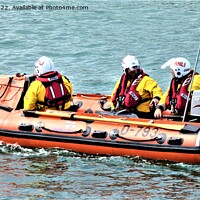 Buy canvas prints of Heroic Rescue in Orange D Class Lifeboat by Mark Chesters