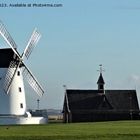 Buy canvas prints of Lytham St Annes windmill by Mark Chesters