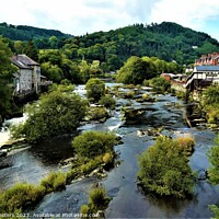 Buy canvas prints of Serenity on Llangollen River Dee by Mark Chesters
